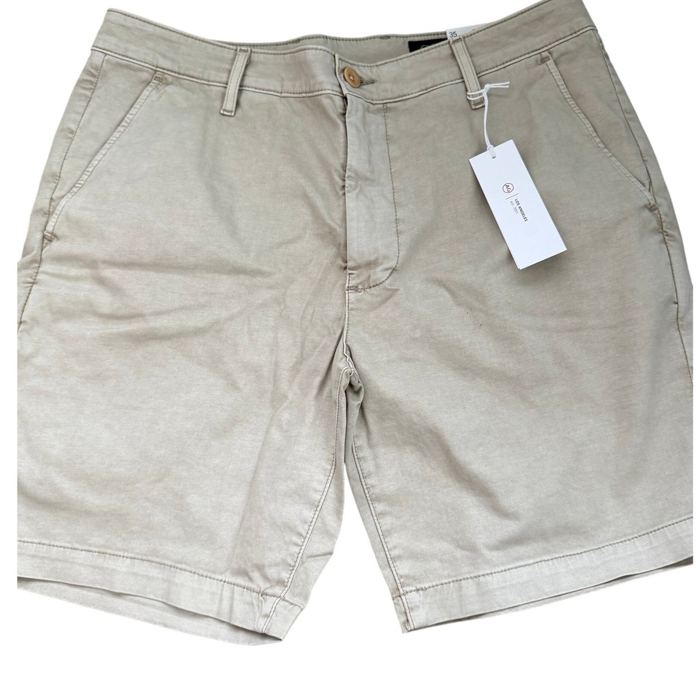 AG Wanderer Slim Trouser Short Mens Size 35 NWT Desert Dune Adriano Goldschmied